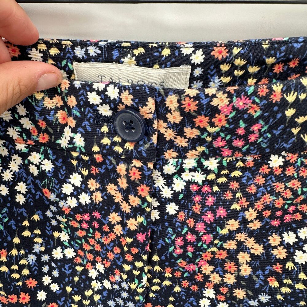 TALBOTS Stretch Straight Leg Floral Ankle Trouser Dress Pants // 2P - Picture 5 of 8